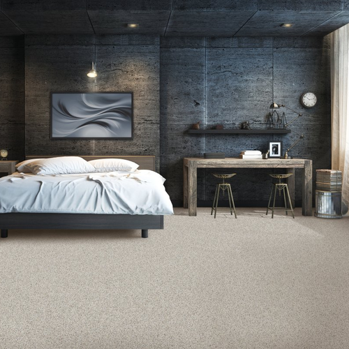 Bedroom with comfy carpet -  Natural Structure I-Leather Suede